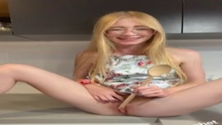 Naughty Nymphet - Masturbation Monday Getting Naughty in the Kitc