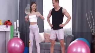 Anal with a coach after a fitness class