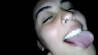 Bonny Latina babe Lorena Sanchez provides stout blowjob to her BF
