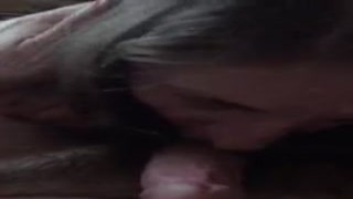 my horny wife had me so hard that my cock was leaking precum, she couldnt wait to wrap her mouth around it and suck it deep into her throat