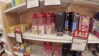 AmWednesday - pantyless in shop