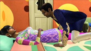 step dad visits his late at night - hot indian sex