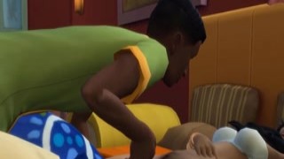 The stepsons cock was rock hard as he watched his mom masturbate in the room next to him