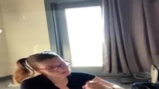 Hottie with glasses gets her hole filled with hot cum as shes blasted in the face