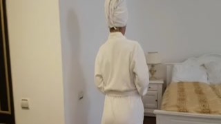 LolyAmateur - After Shower Stepson Massages Stepmom with Cream