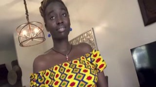 Big Natural Tits Ebony Slut Stripped &amp; Jizzed By Big Cock American Producer