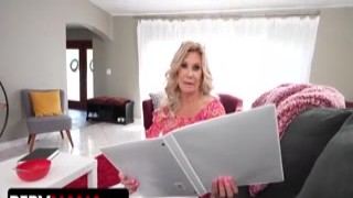 Trixie Dicksin, the hot, horny MILF with the perfect set of tits and a sexy pair of glasses, was having the time of her life getting her face messy with cum