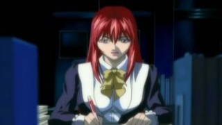 Hentai redhead gangbanged by her students