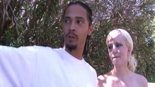 Busty blonde dp fucked by 3 black dudes