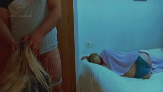 Alejandramoviess - While My Stepsister Is in Bed, I Blow Her Boyfriend and Semen on My Tits