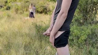 Sex_Associates - Public dick flash in front of the couple of hikers. She helped me cum while he was on the phone.