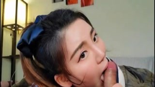 As the young, eager Chinese student sucked on her teachers massive cock, she couldnt get enough of his thick, meaty shaft