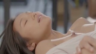 With the sweet smell of sex in the air, the horny man eagerly devoured his girlfriends tight, wet pussy, going balls deep into her as his thick cock stretched her out