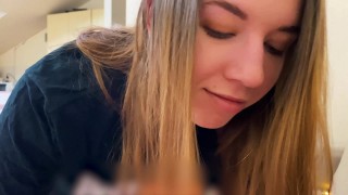 wanted to eat but got cum in her mouth real amateur homemade
