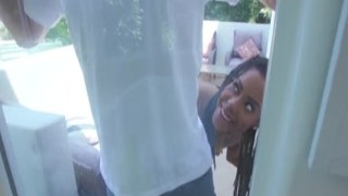 Kira Noir was getting ready to take a shower when she noticed something through the window