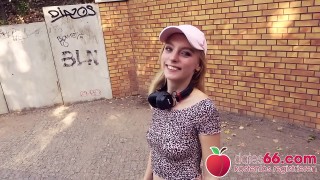 Alluring redhead woman Alaura Eden in wicked anal sex scene outdoors