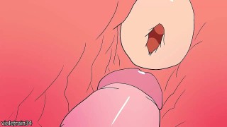 bakugo fucks uraraka ochaco while he grabs her tits and then cums inside her
