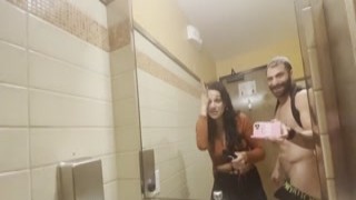 Mona Azar - Public Restroom Fuck Mona Azar & JASON MOODY