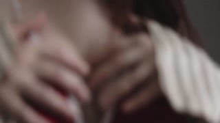 Lovely chick Amara Romani pleases a dick of her sexy boyfriend in santa hat