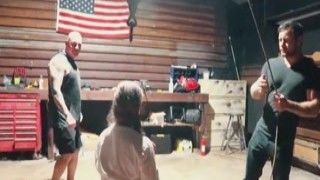 The neighbors nose was buried deep in her crotch, licking and sucking on her clit