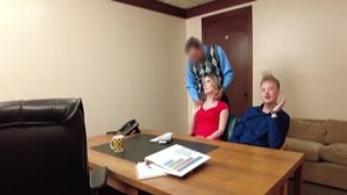 Stepson to watch his stepmom donate her pussy