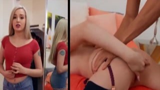 This sexy babe Lexi Lore was dressed in a tight pink dress that showed off her curves, and she had on a pair of red heels that made her legs look amazing