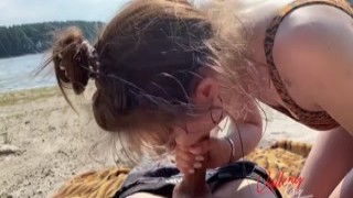 Vallery Ray - Swindle a Stranger on the Beach for Blowj