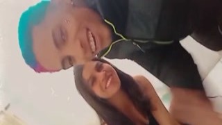 she pulled up her tiny skirt, exposing her hot, shaved pussy and asked if i wanted to eat her out while we were fucking