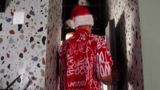 Our Naughty Christmas Kitchen Fuck Gets Exposed and She Loves It Rough