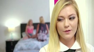 Stepdaughter tricks stepmom into 3some