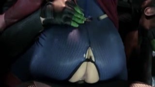 Brainiac looked down at Supergirl, his eyes glistening with lust