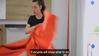 The spunky little Latin boy walked into the room, a mischievous grin on his face as he sauntered up to the stunning maid