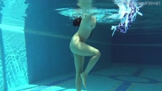 Andreina loves swimming naked when alone