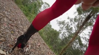Scarlet Chase - Testing Out My New Vibrator Outdoors
