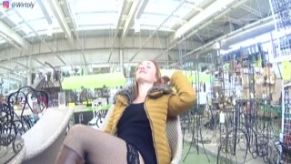 Wirtoly 148 Walk on the IKEA without panties in stockings