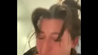 Hot and delighted blonde slut wins two dicks for a fantastic trio in the tent