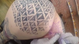 Amber Luke Gets A Butthole Tattoo And A Good Fucking