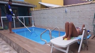 As soon as my sexy husband left for work, my horny pool man came knocking at the door