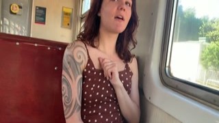 MarshSwallow - Public Masturbation in the Train 2