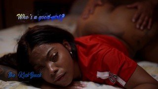 Versatile slim brunette slut Alektra Blue sucks huge cocks (MMF)
