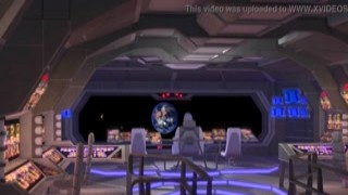 The female sex cyborgs metal fingers spread the slutty girls legs wide open