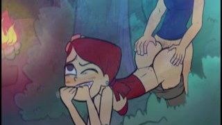 Evas body shook as she felt Zoeys rough tongue swirl around her throbbing clit