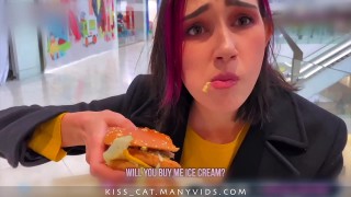 risky blowjob in fitting room for big mac - public agent pickup and fuck student in mall kiss cat