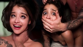 Horny blonde girl gets a sensuous massage and fat facial cumshot