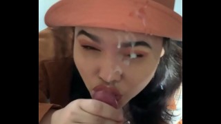 Juggy plump chick provides excited yum-yum blowjob