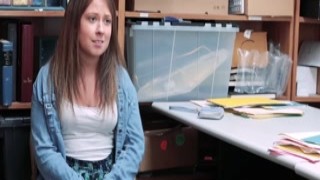 Bratty teen and her stepmom fucked by the officer