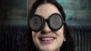 Goth babe whipped in pile driver bdsm