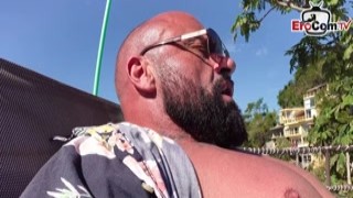 BLOWJOB DATE with german tourist and mexican latina in