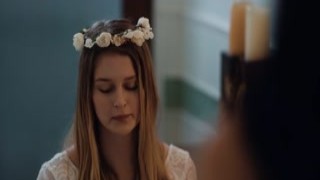 Busty bride pussy licked by former bff