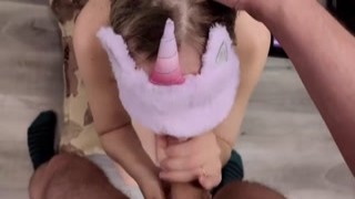 My Slut Stepsister - Fucked my beautiful stepsister in the mouth and cum on her face! - POV 2